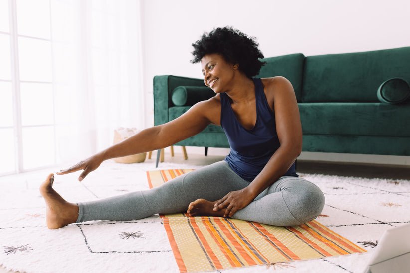 Woman stretching