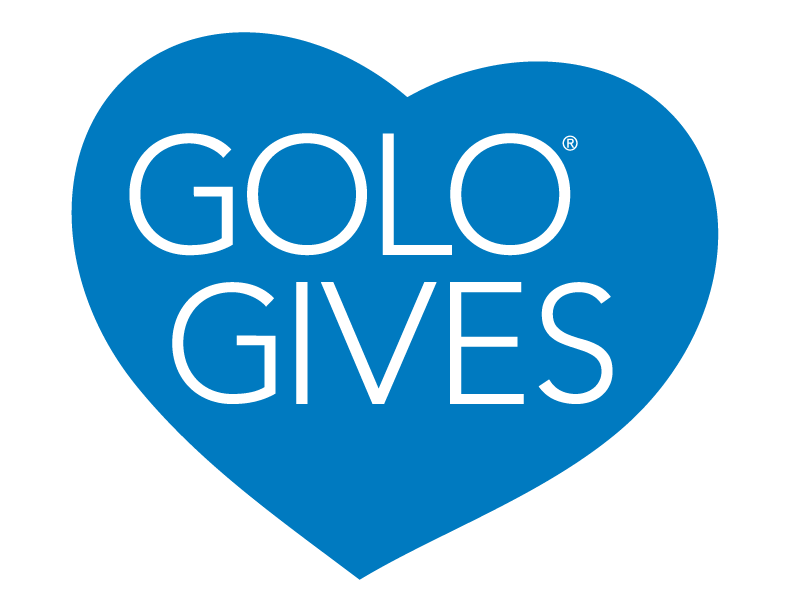GOLO Gives with a heart around it