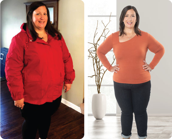 Katie Essenger's before and after photo
