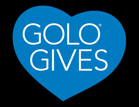 GOLO Gives with a heart around it