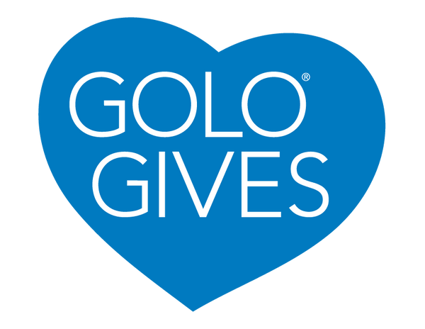 GOLO Gives with a heart around it