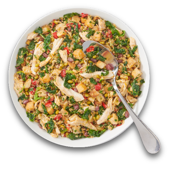 Bowl of GOLO Foods chicken blend