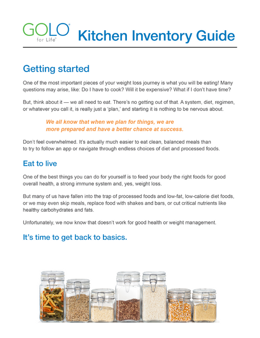Kitchen Inventory Guide