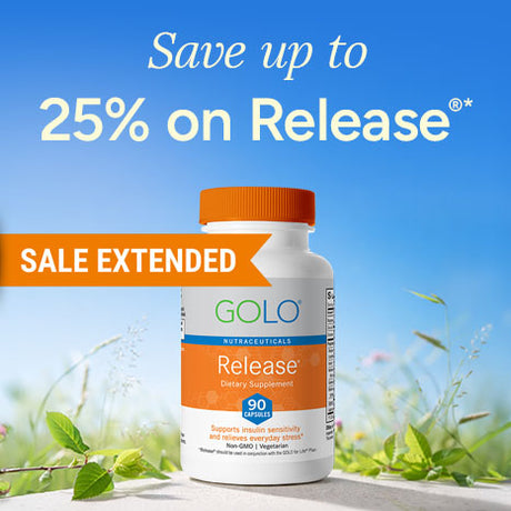 A bottle of Release featuring savings of up to 25% off