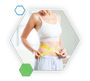 Woman with measure tape around her waist