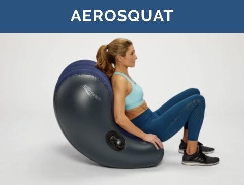 Woman sitting using the Aerotrainer
