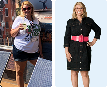 Gina lost 53 lbs. in 1 year and 7 months and 27% of her body weight