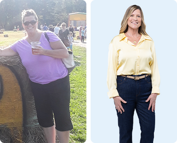 Kim lost 50 lb. in 8 months and 26% of her body weight, and has kept it off for over 3 years*
