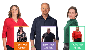 Six GOLO customers with photos of how they looked before they started GOLO and how many pounds each of them lost.