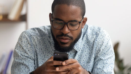man on his phone