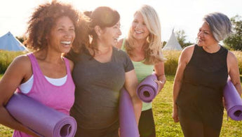 group of women talking after exercise