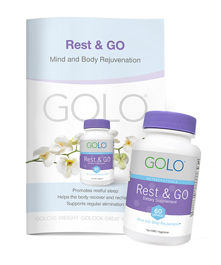 Rest and Go booklet and bottle
