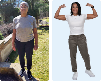 Sharon lost 52 lbs. in 1 year and 1 month and 28% of her body weight