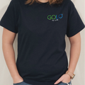 Dark blue GOLO T-shirt shown from the front